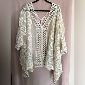 XCVI Serafina embroidered semi-sheer tunic